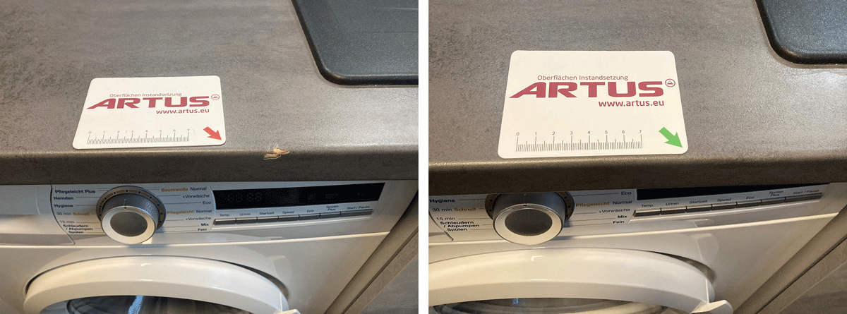 Abplatzung im Kantenbereich
